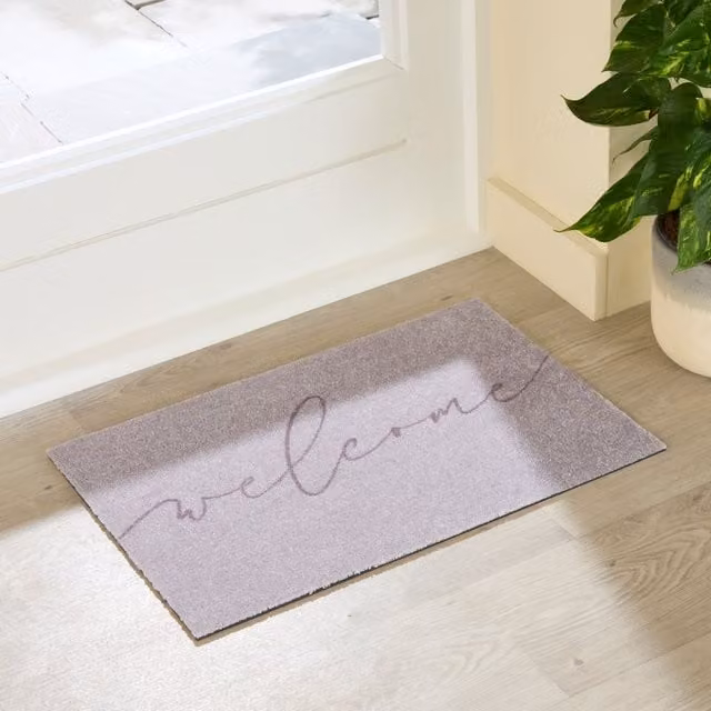 Artsy Mats Taupe Washable Non-Slip Indoor Doormat, W: 60 cm, D: 40 cm – 1