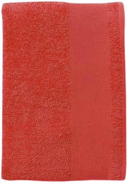SOL'S Island 100 Red Cotton Terrycloth Bath Sheet with Hanging Loop