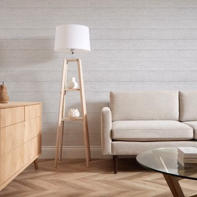 I Love Wallpaper Stonewood Grey Scandinavian Nature Pattern Wallpaper Roll, Width: 30 cm