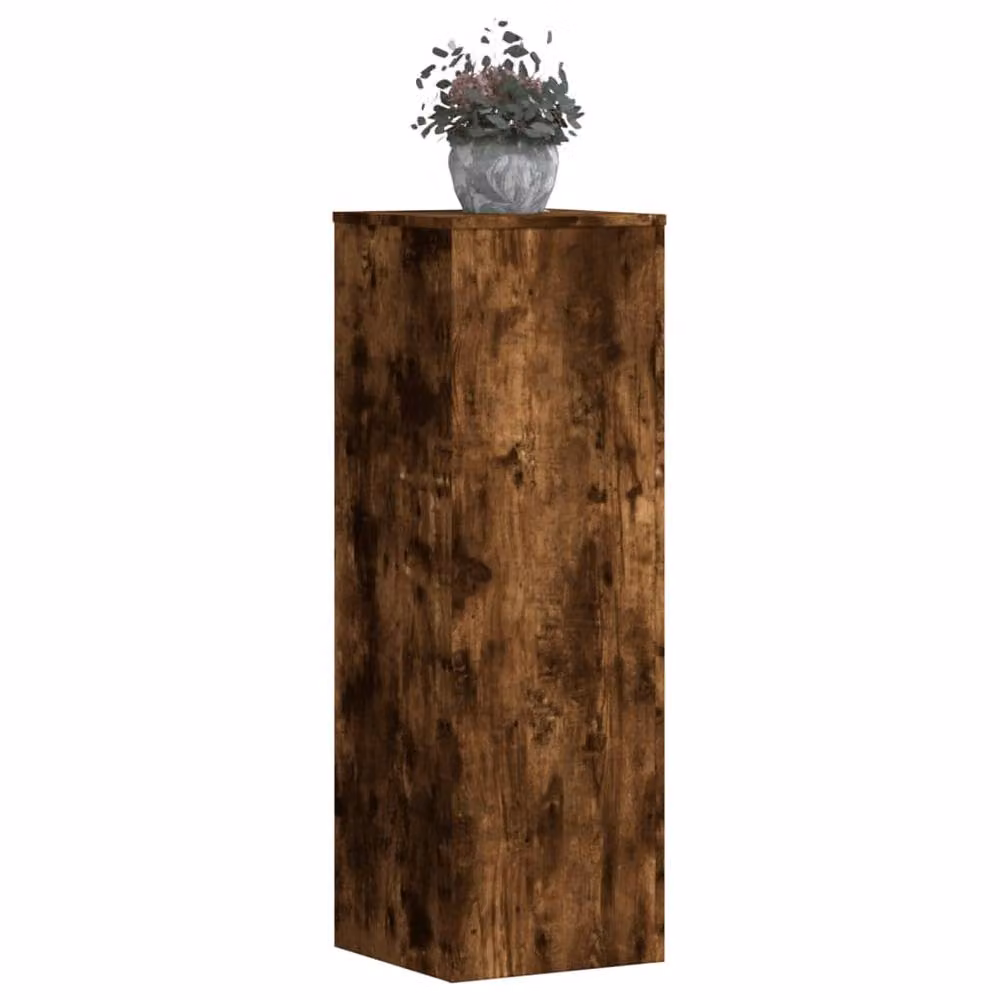 Berkfield Home Set of 2 Smoked Oak Plant Stands in Brown, W/D/H: 33 x 33 x 100 cm – 2