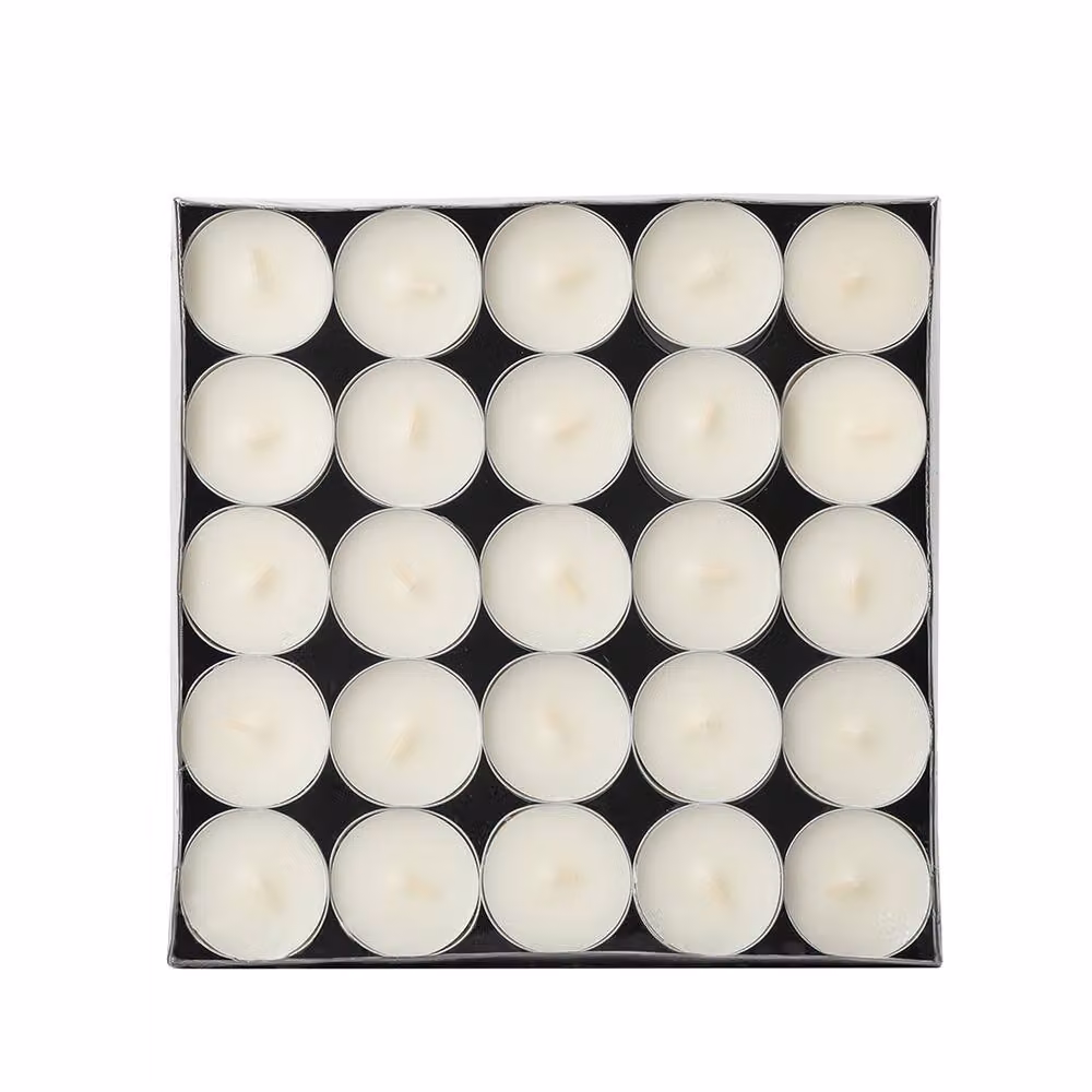 Aroma Naturals Unscented White Tealight Candles, Pack of 50, D3.72 x H2.5 cm – 2
