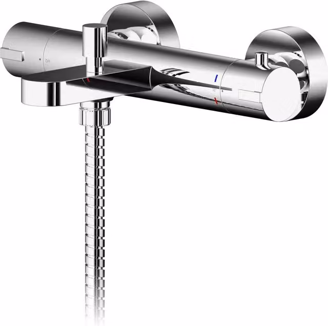Balterley Current Round Thermostatic Bath and Shower Mixer Tap with Ceramic Disc Valve in Chrome