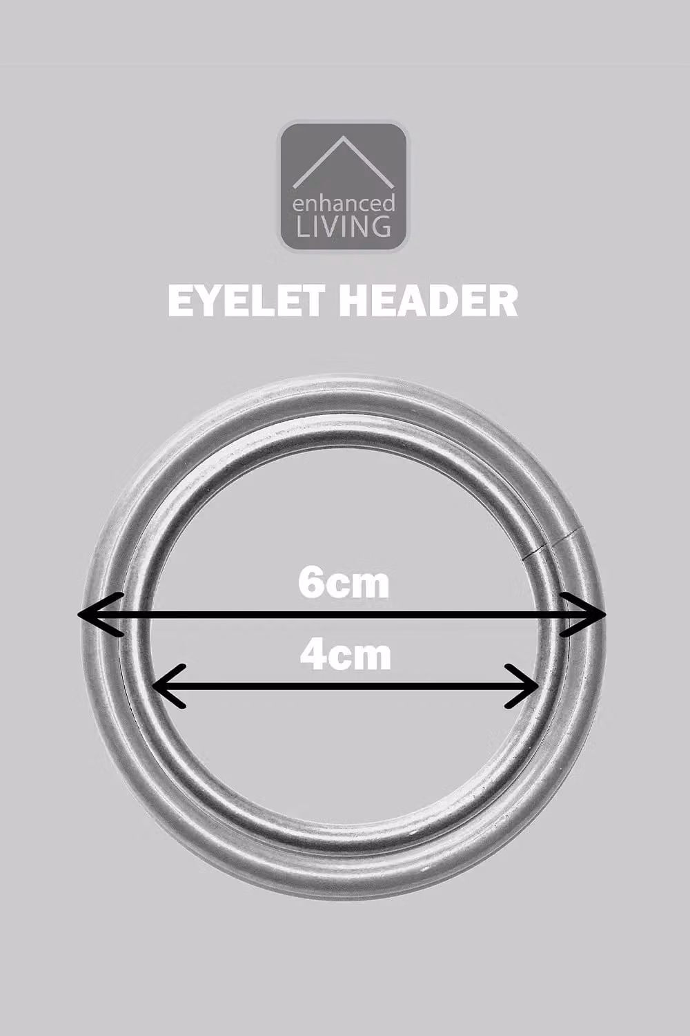 Enhanced Living Grey Velvet Thermal Blackout Eyelet Curtains, Pair, Width: 168 cm, Drop: 229 cm – 3