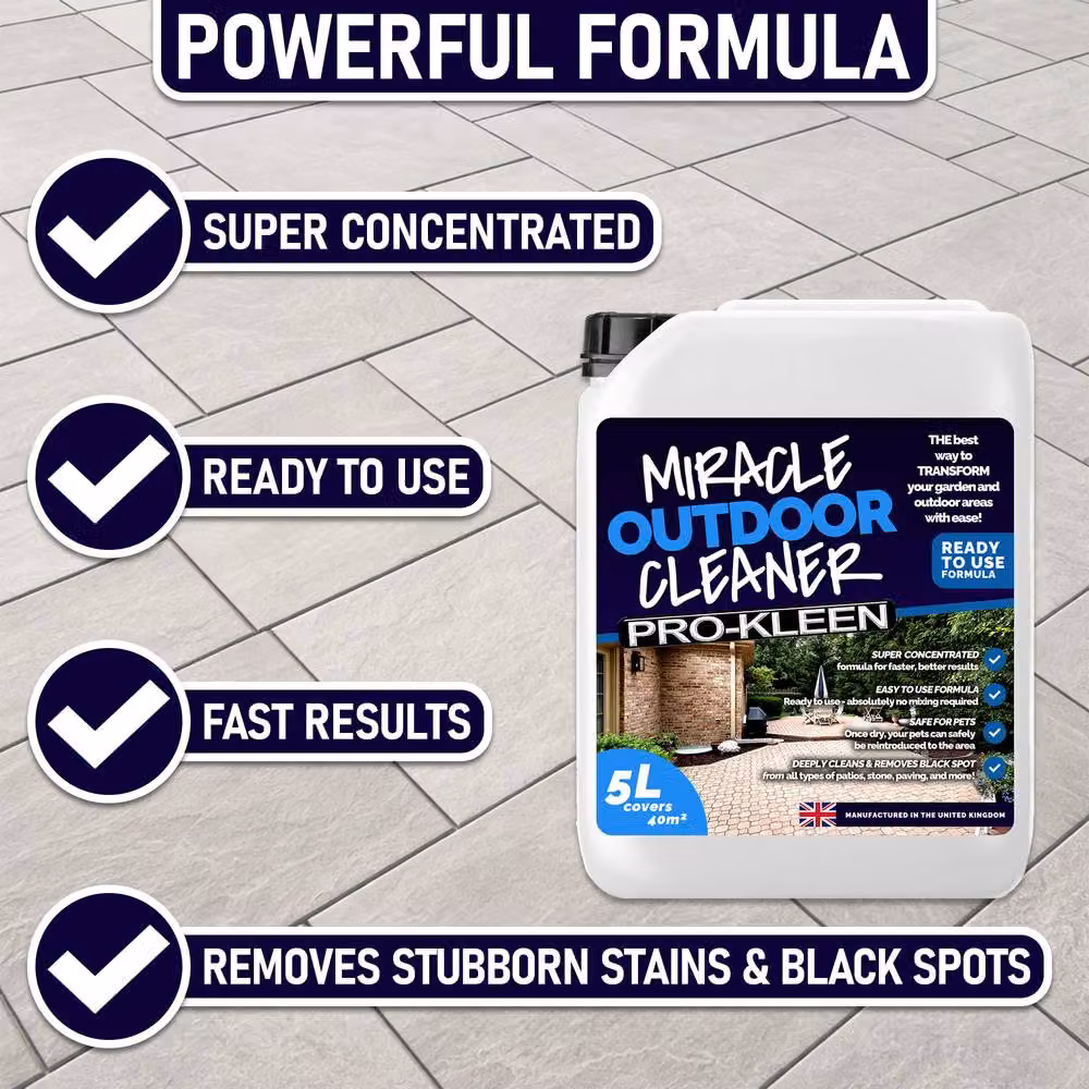 Pro-Kleen Outdoor Miracle Cleaner Black Spot Remover Spray in White, 3 Pack – 5