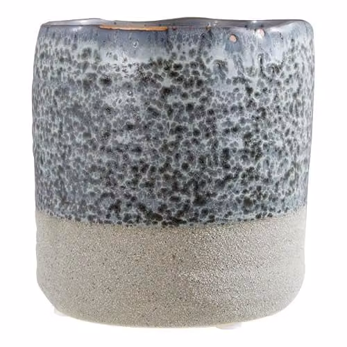 Premier Housewares Grey Ceramic Round Tabletop Planter