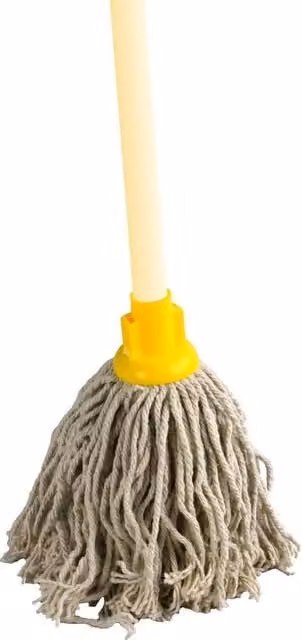 NESTLUNE Heavy Duty Mop with Wooden Handle and Refillable Head, Beige, W/D/H: 100 x 120 x 5 cm – 1