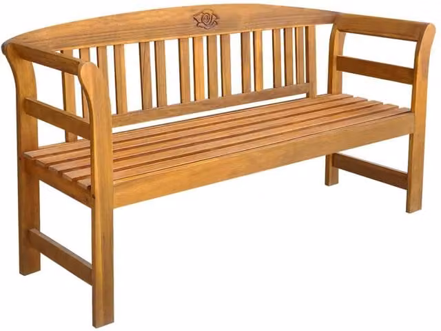 Berkfield Home Classic Garden Bench in Brown Solid Acacia Wood, Width: 157 cm
