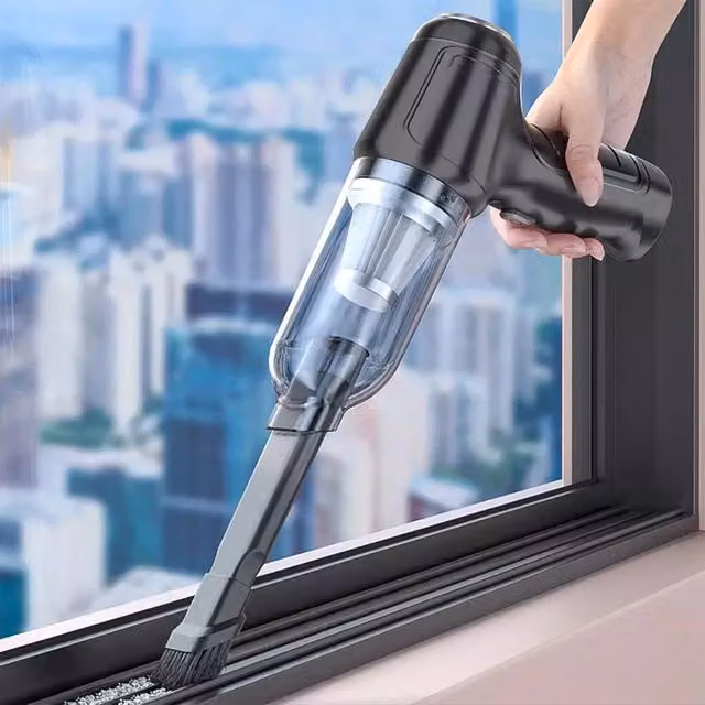 FLAVORA Cordless Handheld Wet and Dry Car Vacuum Cleaner, Black, Rechargeable