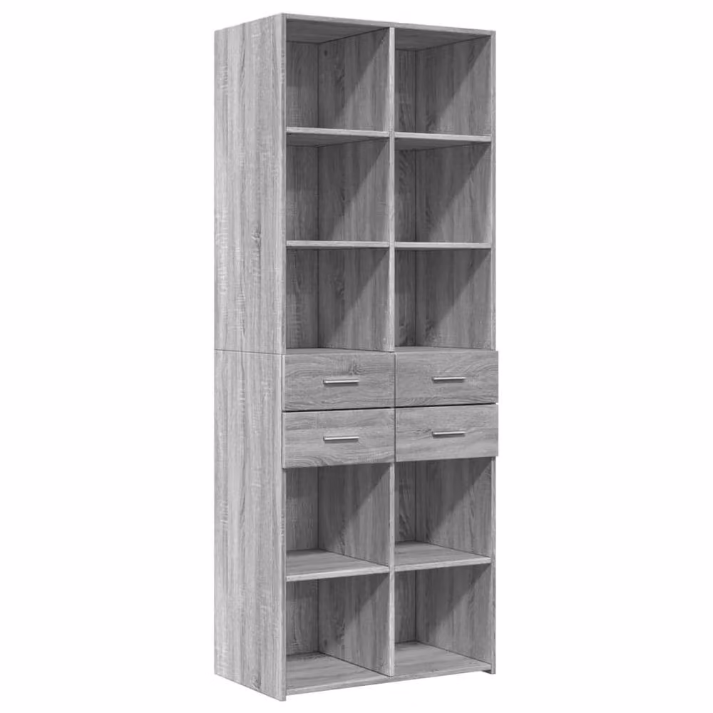 Berkfield Home Modern Grey Highboard in Engineered Wood W/D/H: 70 x 42.5 x 185 cm – 3