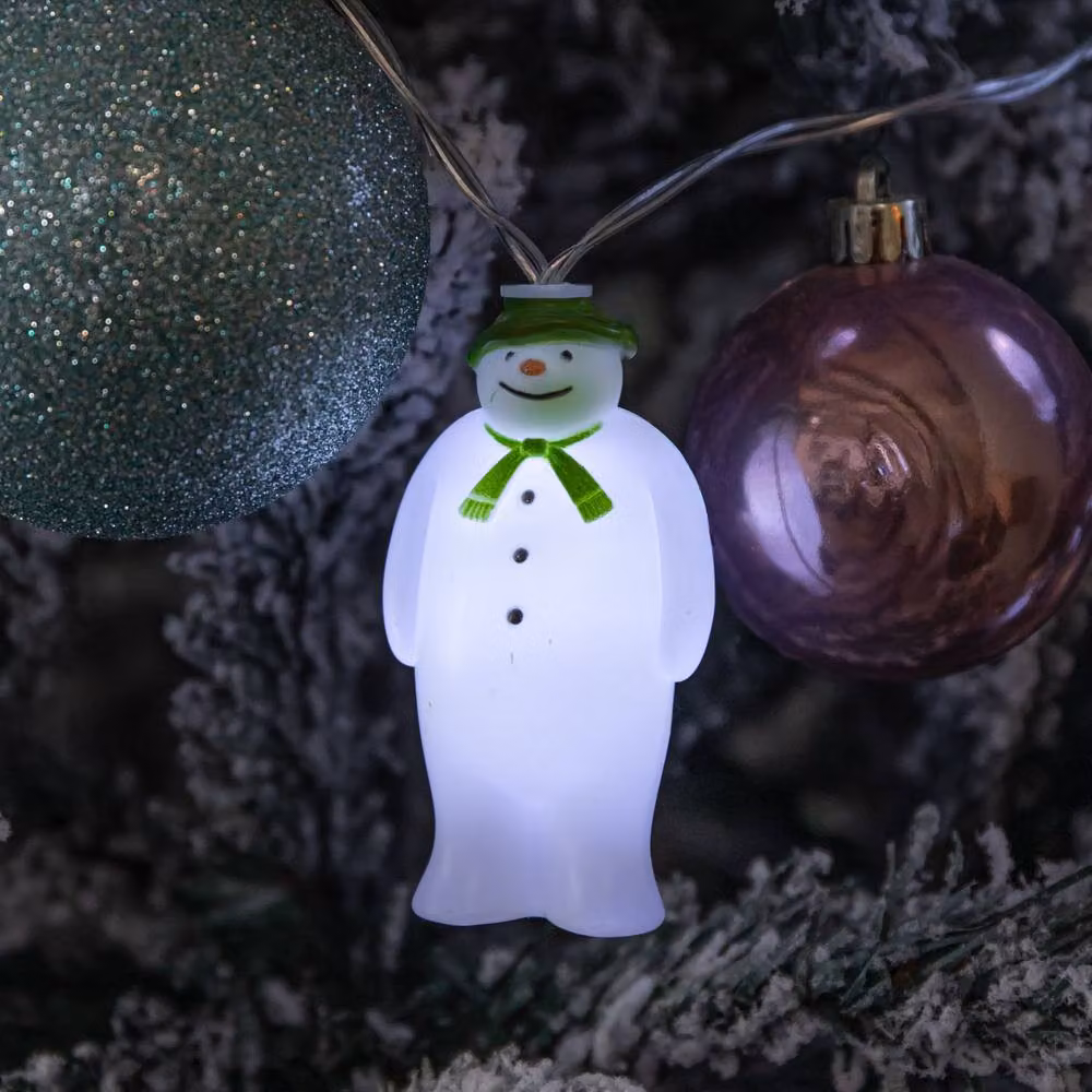 Samuel Alexander The Snowman Battery Powered Christmas String Lights with 10 Ice White LEDs, White and Transparent – 3