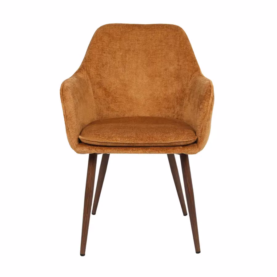 Home Garden Direct Muse Accent Chair in Orange Woven Fabric with Metal Frame – 2