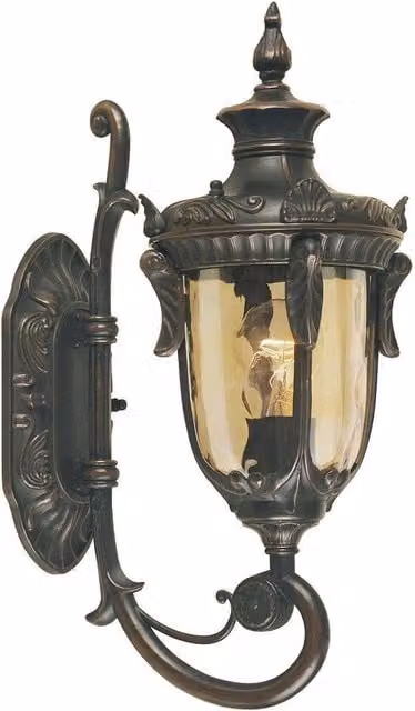 Netlighting Philadelphia Small Outdoor Wall Lantern Light in Old Bronze and Brown, IP44, E27 – 1