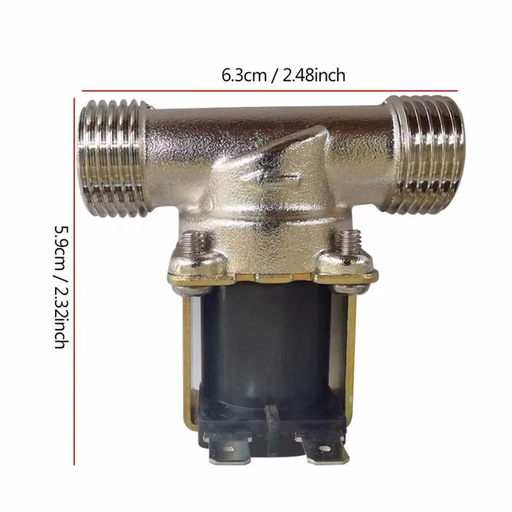 Nordara 12V 1/2 inch Brass Solenoid Valve for Water, Gas or Air in Silver – 2