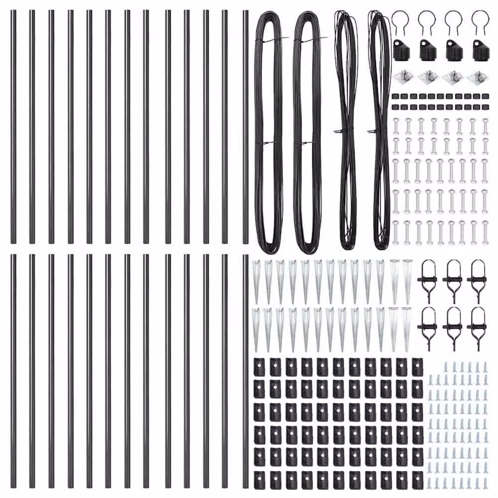 Berkfield Home Grey Galvanised Steel Round Fence Posts with Spike, 26 Pieces, H: 120 cm, Diameter: 32 mm – 4