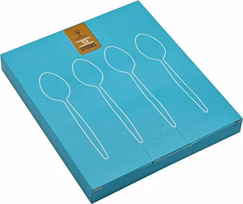 Argon Tableware Set of 12 Polished Silver Stainless Steel Teaspoons – 2