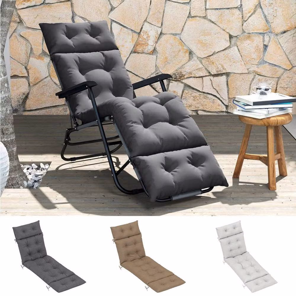 Kelvenix Garden Lounge Chair Cushion, Dark Grey, W: 190 cm, D: 100 cm – 5