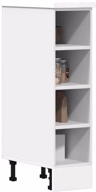 Berkfield Home White Freestanding Kitchen Base Unit with Hinged Doors and Internal Shelves, W/D/H: 44.5 x 44.5 x 81.5 cm