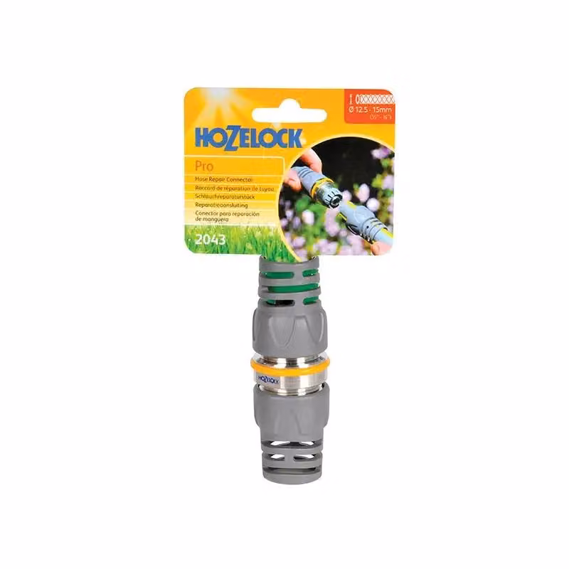 Hozelock Pro Metal Hose Repair Connector 1/2 inch Brass Silver – 2