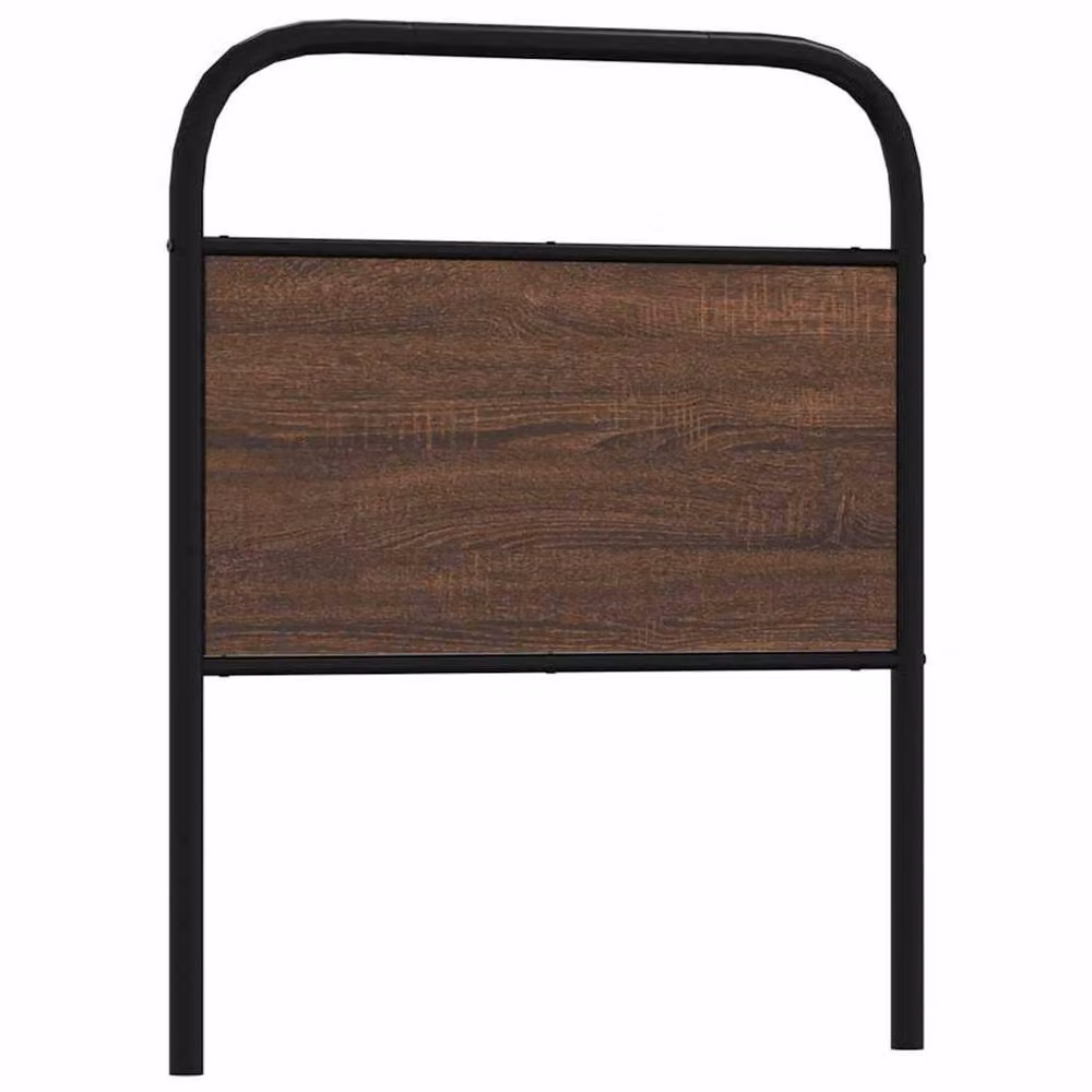 Berkfield Home Classic Headboard in Brown Oak with Steel and Engineered Wood, Width: 80 cm – 2