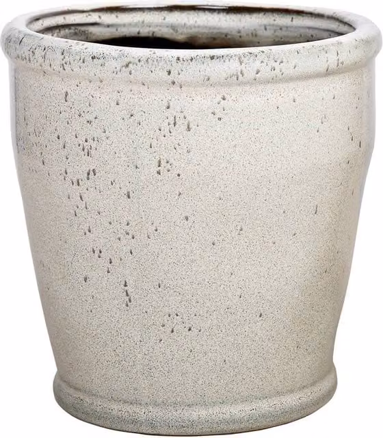 Libra Interiors Malmo Round Ceramic Glazed Tabletop Planter in Grey, W/D/H: 22.5 x 22.5 x 22.5 cm