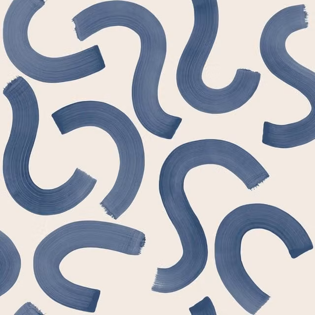 Holden Décor Curly Confetti Textured Abstract Wallpaper in Navy Blue