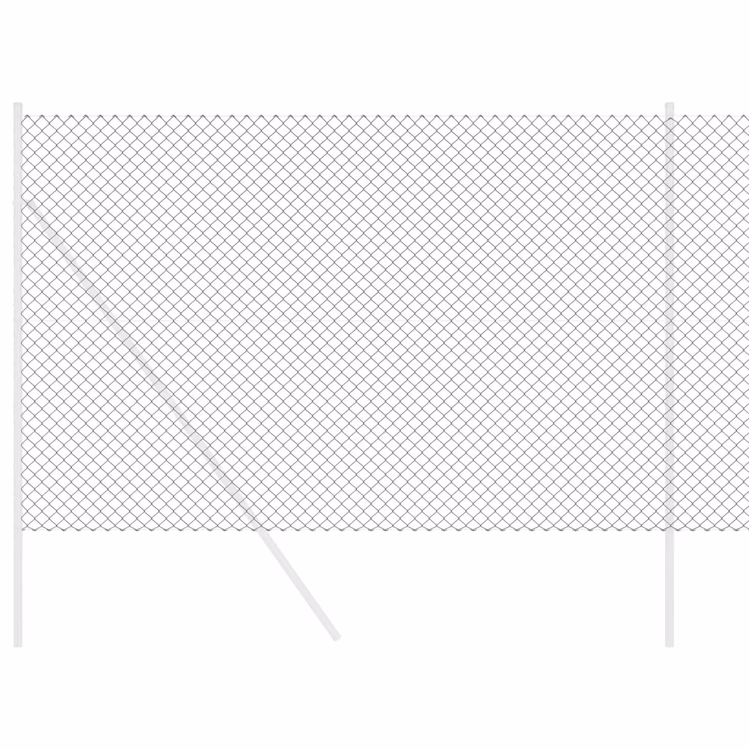 Berkfield Home PVC Coated Galvanised Steel Chain Link Fence in Grey and Black, H: 1.6 m x W: 10 m – 2