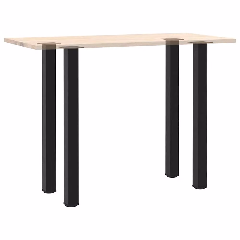 Berkfield Home Modern Coffee Table Legs, 4 Pieces, Black Matt Steel, Height: 110 cm – 3