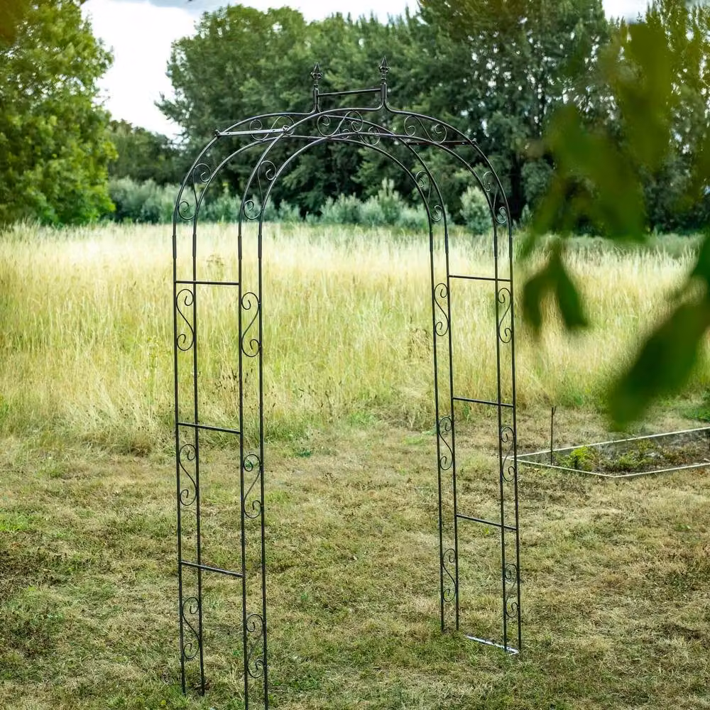 Ascalon Design Ltd Gothic Arch Metal in Umber Grey, W/D/H: 140 x 35 x 230 cm – 2