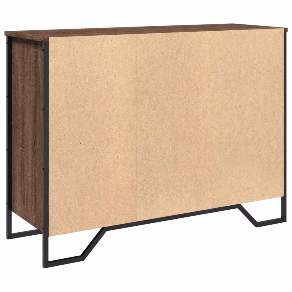 Berkfield Home Modern Sideboard in Brown Oak, W/D/H: 101 x 35.5 x 74.5 cm – 5