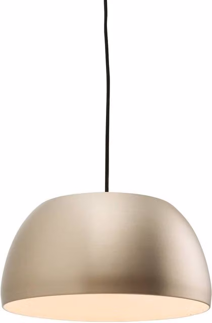Endon Connery Dome Ceiling Pendant Light in Matt Nickel with E27 Socket