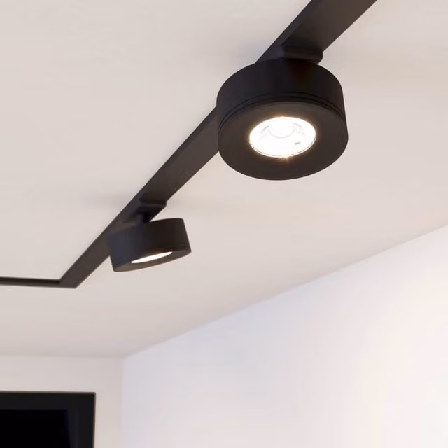 Eglo Track Plus Wide Black Spot Light with Remote Control and Adjustable Direction