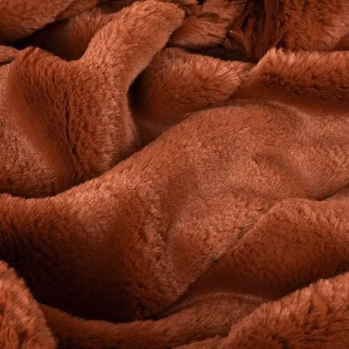 Paoletti Empress Faux Fur Throw in Rust, W: 130 cm, L: 180 cm – 2