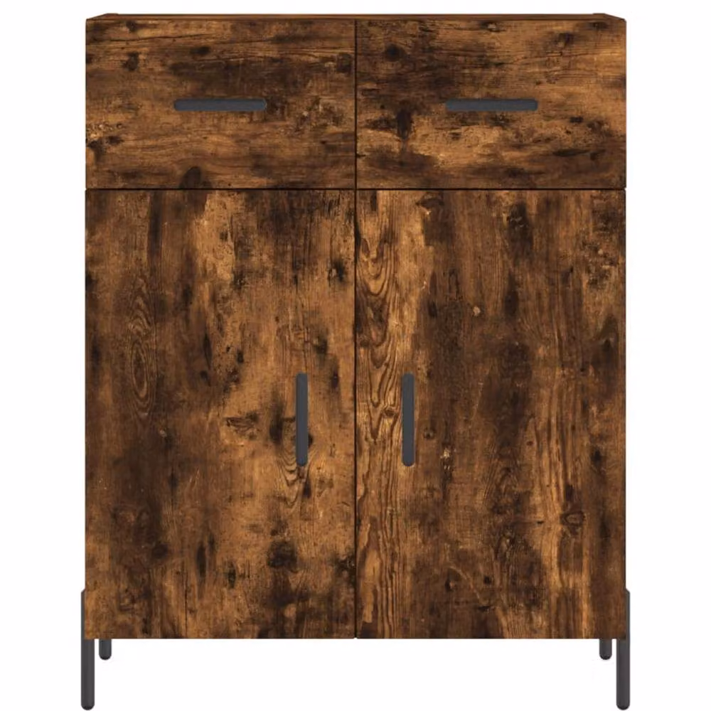 Berkfield Home Modern Smoked Oak Sideboard in Brown, W/D/H: 69.5 x 34 x 90 cm – 4