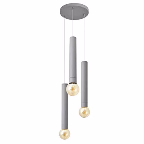 Netlighting Helam Tuba Cluster Pendant Ceiling Light in Grey, Diameter: 30 cm