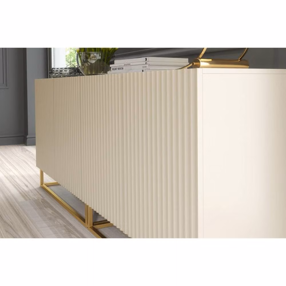 Mex Furniture LTD Ripple Duo Sideboard in Cashmere Warm Beige Taupe Finish – 2