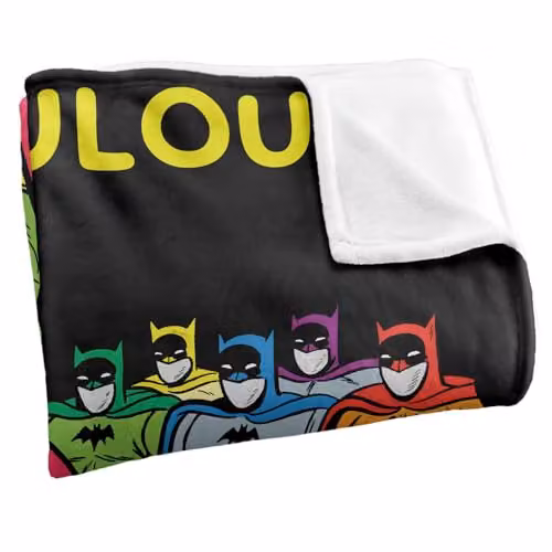 Warner Bros. Batman Super Soft Silky Touch Fleece Throw Blanket, Multicolour, W: 127.0 cm x L: 152.4 cm – 2