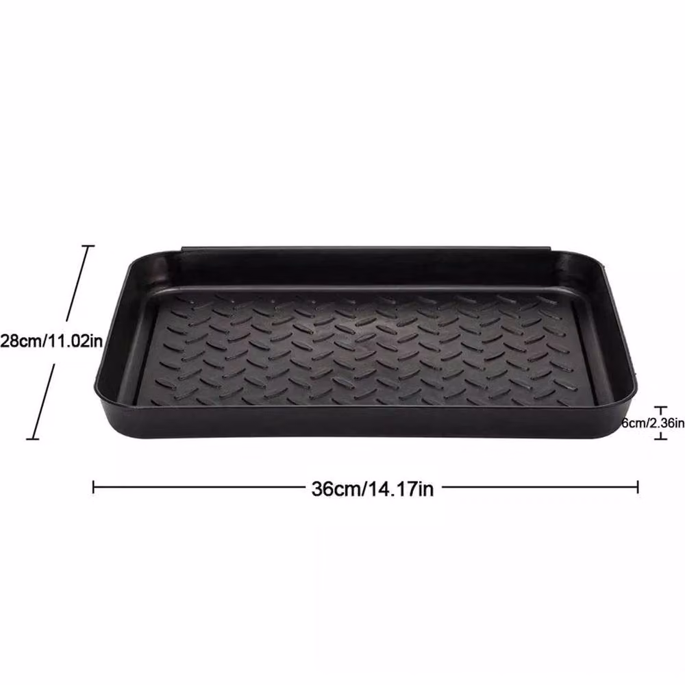 SPETLEK Multi Purpose Plastic Shoe and Boot Tray, Black, Large – 2