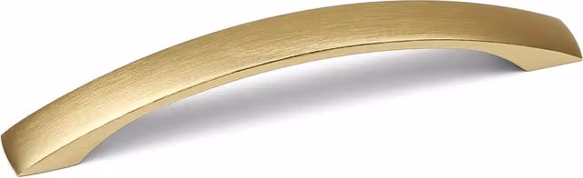Handle & Home Brushed Brass Bow Bridge Cabinet Handle, 19.1 cm