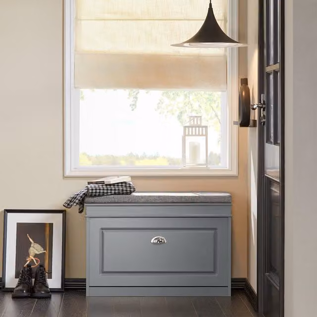 SoBuy Modern Shoe Cabinet with Flip-drawer in Grey