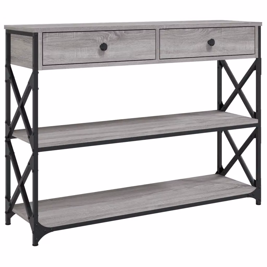 Berkfield Home Grey Sonoma Console Table, W: 100 cm, D: 28 cm, H: 75 cm – 2