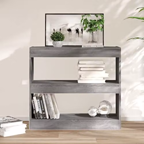 vidaXL Grey Sonoma Book Cabinet and Room Divider W/D/H: 80 x 30 x 72 cm – 2