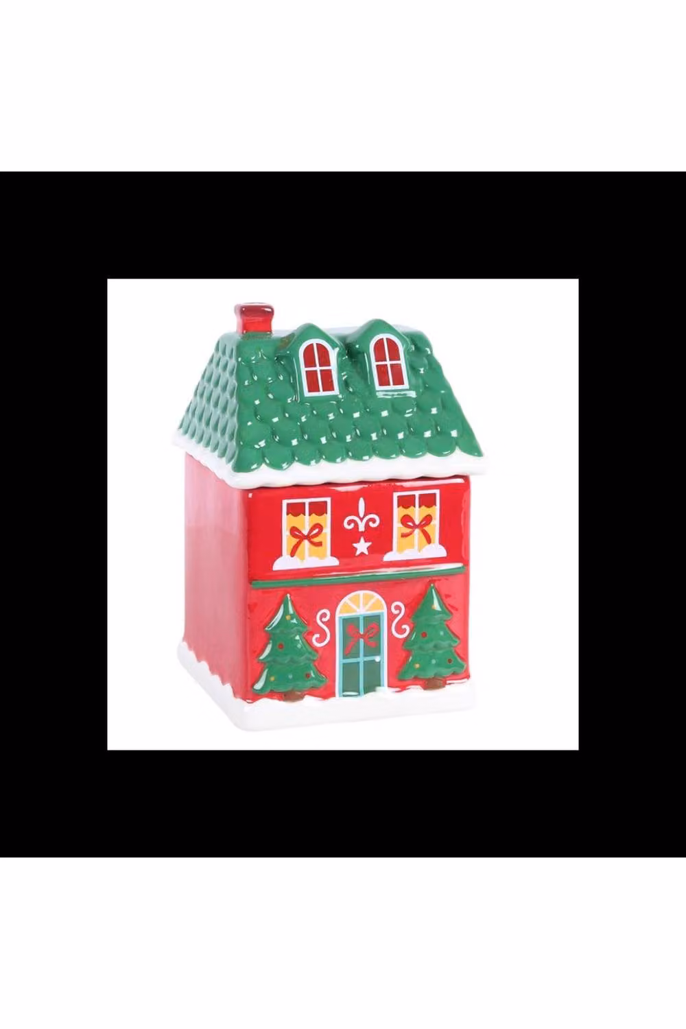 KDMD Red Christmas House Ceramic Oil Burner and Tealight Wax Warmer – 2
