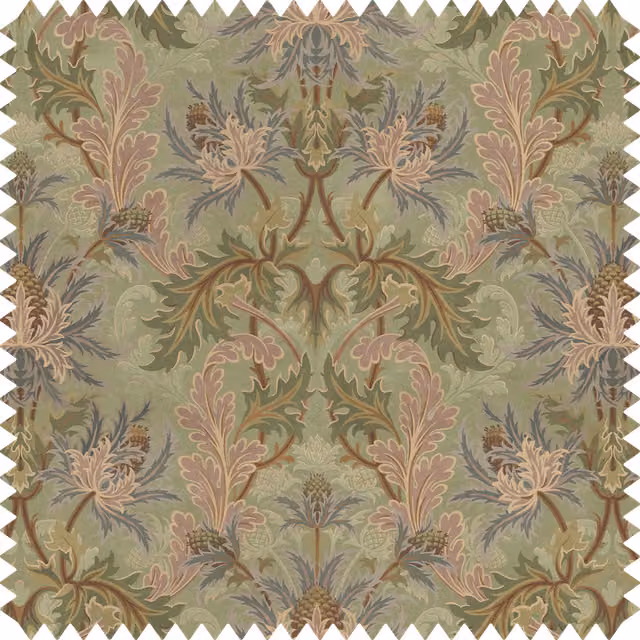 AQUIFOLIA House of Hackney Organic Cotton Linen in Apple Green and Multicolour