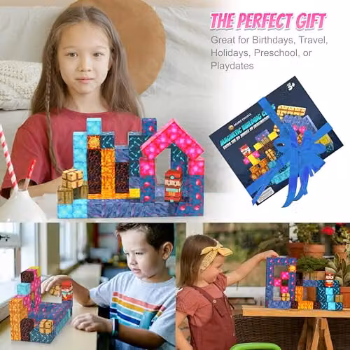 Desire Deluxe Multicolour Interlocking Magnetic Blocks for Creative and Cognitive Development – 7