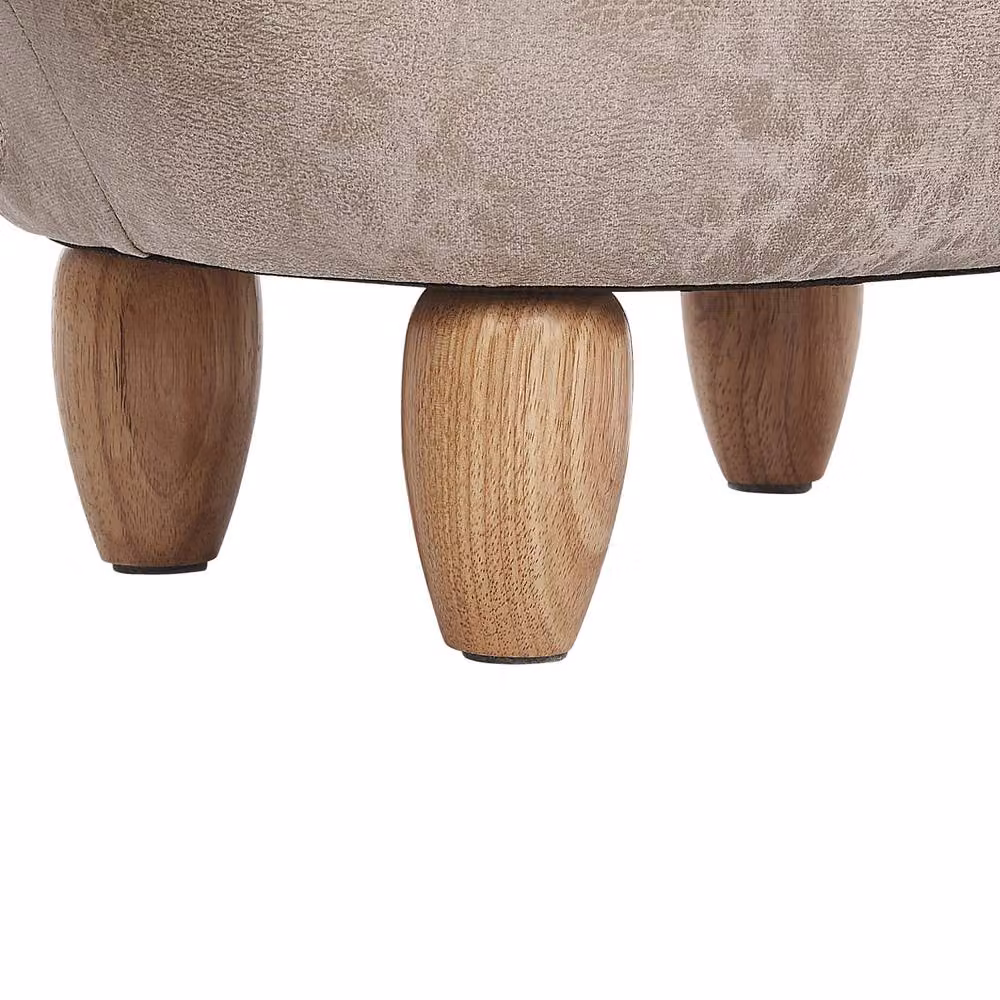 Wyld and Coco Elephant Footstool with Storage in Grey Faux Leather – 6