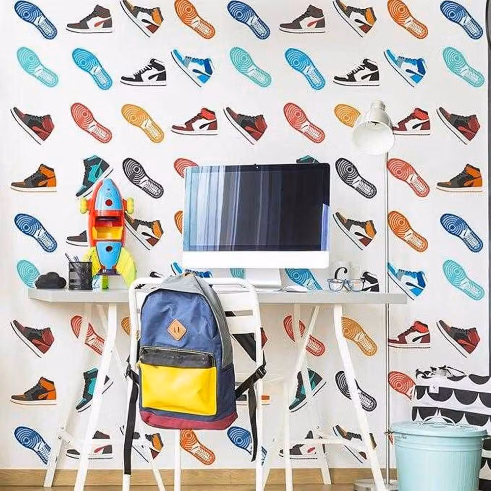 K Collection Vibes Sneaker Multicolour Wallpaper Roll – 2