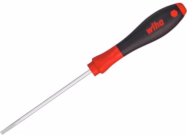 Wiha SoftFinish Slotted Screwdriver, 3.5 x 100mm, Black and Multicolour