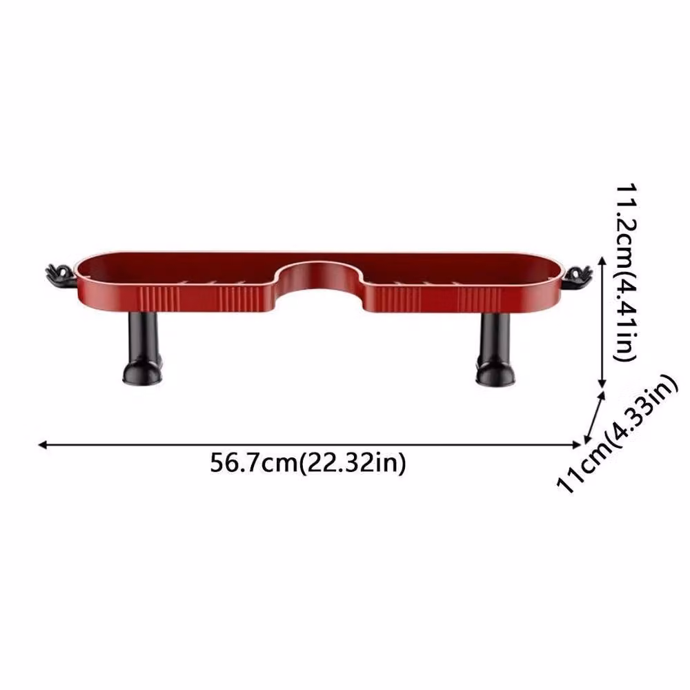 KORVIXA Red Adhesive Plastic Faucet Sink Shelf – 2
