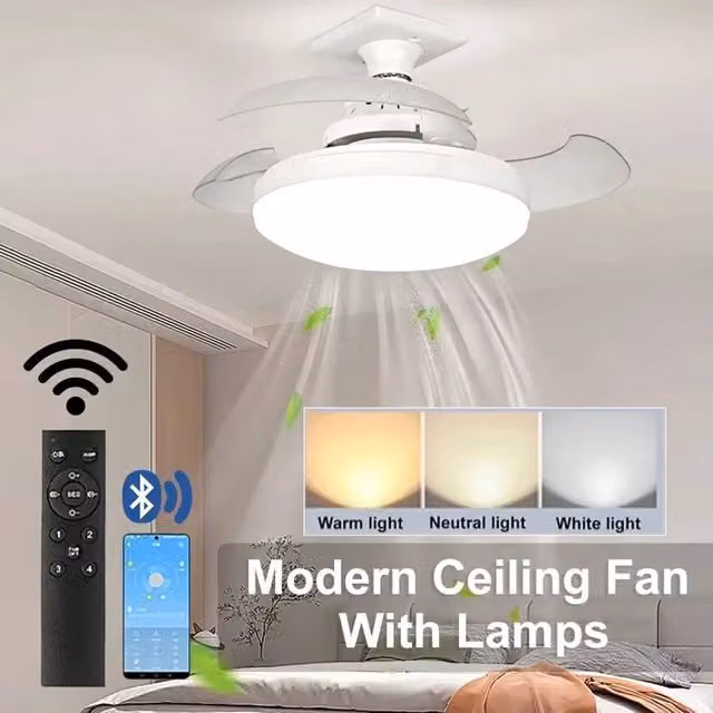 FORGEVIO 48W LED Ceiling Fan with Light in White