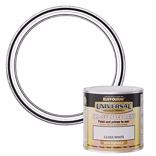 Rust-Oleum Universal Gloss White Spray Paint, 250ml